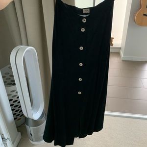 Aritzia Wilfred Midi Black Skirt